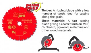 250mm.24T 30Bore TCT Circular Saw Blade(Wood) (1/pack)