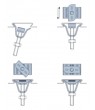 M8 Lindapter Multiwedge 2 c/w 'V'Nut (10/pack) - Click to Zoom