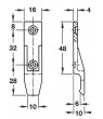 262.49.357 Male KEKU Panel Bracket (with lip) (50/pack) - Click to Zoom